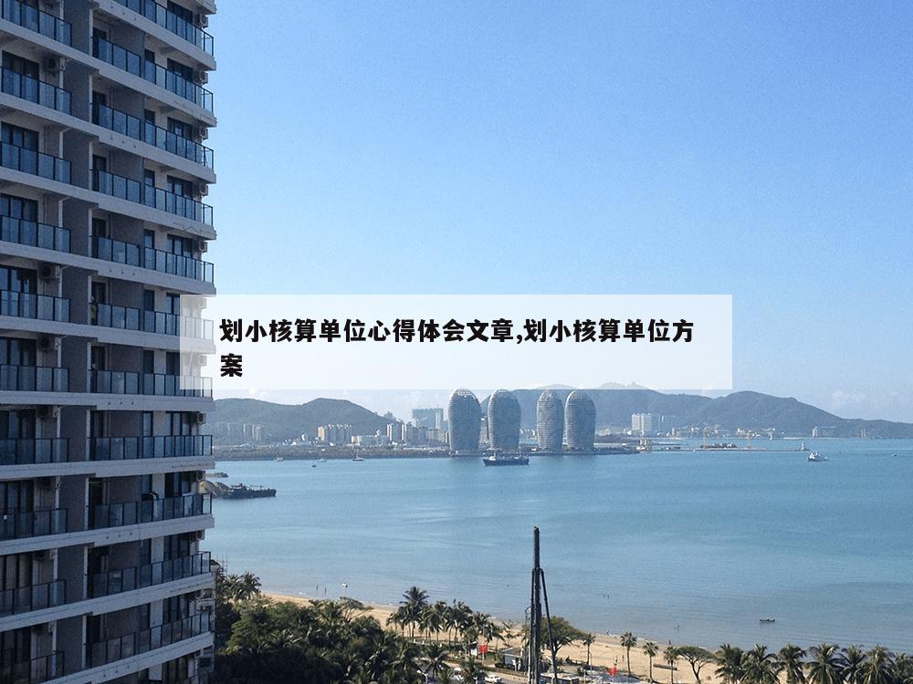 划小核算单位心得体会文章,划小核算单位方案