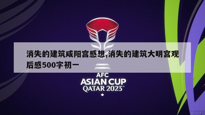 消失的建筑咸阳宫感想,消失的建筑大明宫观后感500字初一